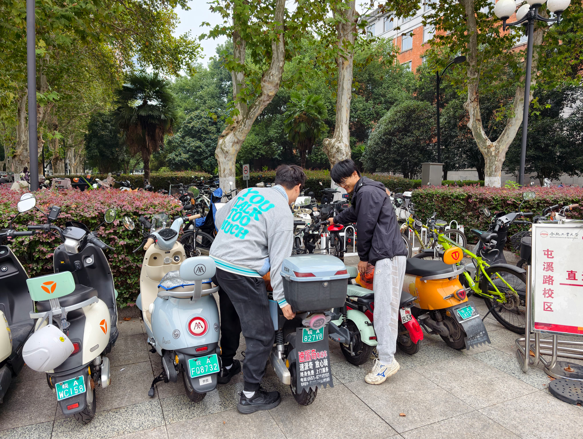 规整车序 文明共享——资源与环境工程学院第76期预备党员班开展校园停车引导服务主题实践活动